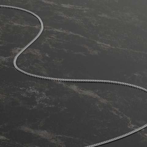 18K Gold Solid Curb Link