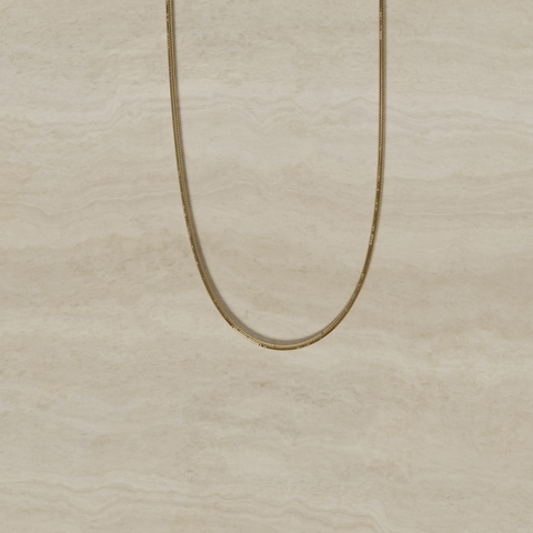 18K Gold Round Snake Link