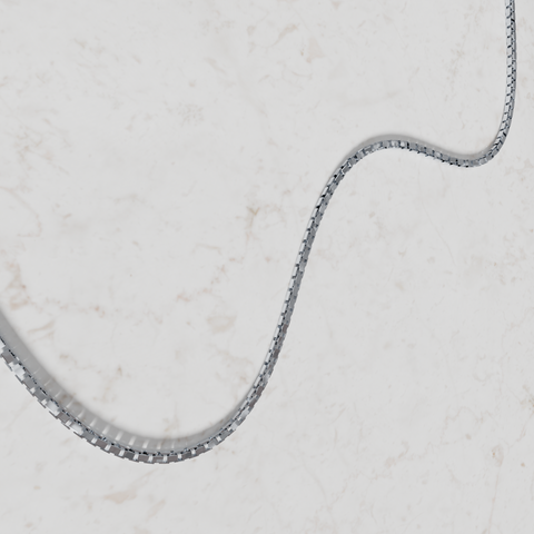 Sterling Silver Solid Box Link