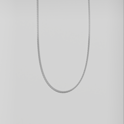 chaîne gourmette en argent sterling