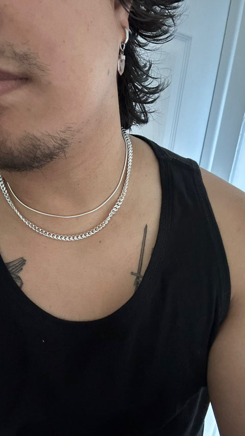 Sterling Silver Round Snake Link