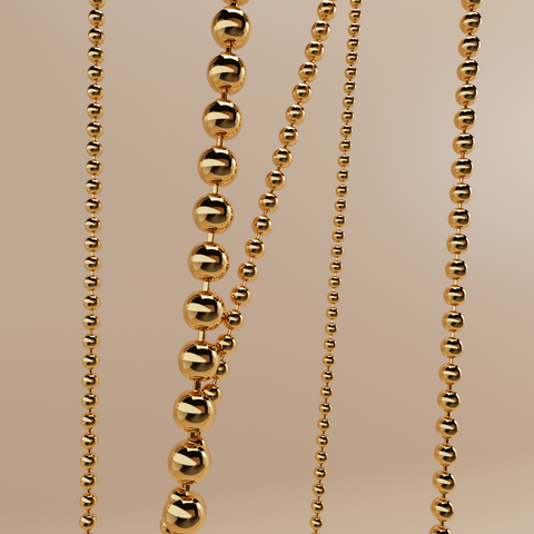 18K gold bead chain - briar de wolfe