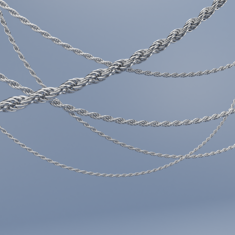 sterling silver rope chain - briar de wolfe