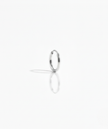 A single polished 10K white gold Keeper Hoop earring on a white background, highlighting its seamless, minimal design.
